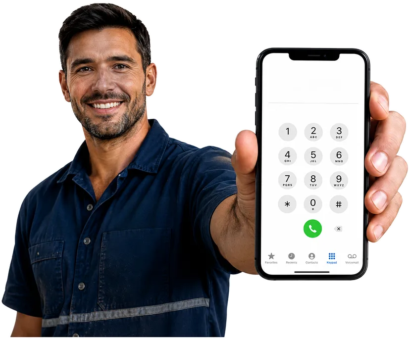 Our plumber taking a booking call for Glenwood