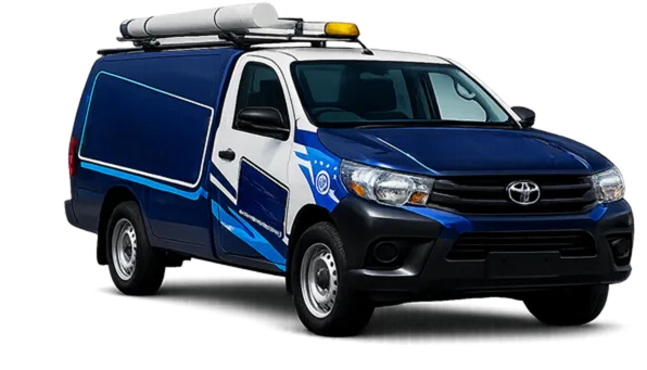 Service van parked on a Glenwood street