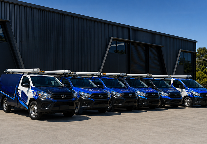 Fleet of Glenwood Blocked Drains plumbing vans