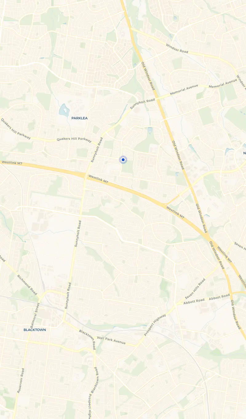 Map of the Glenwood service area and the surrounding suburbs we cover.